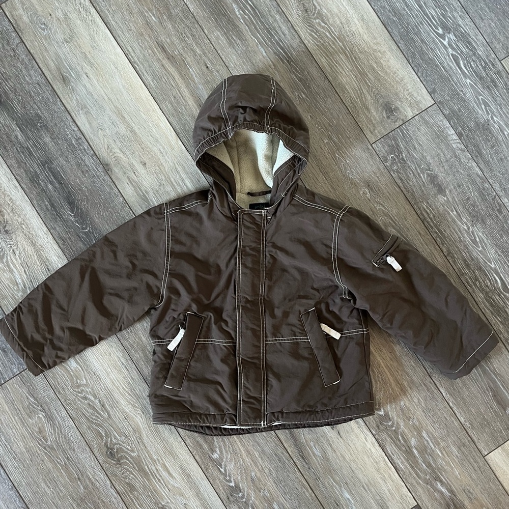 Mini Boden Fleece Lined Hooded Jacket - Picture 2 of 11